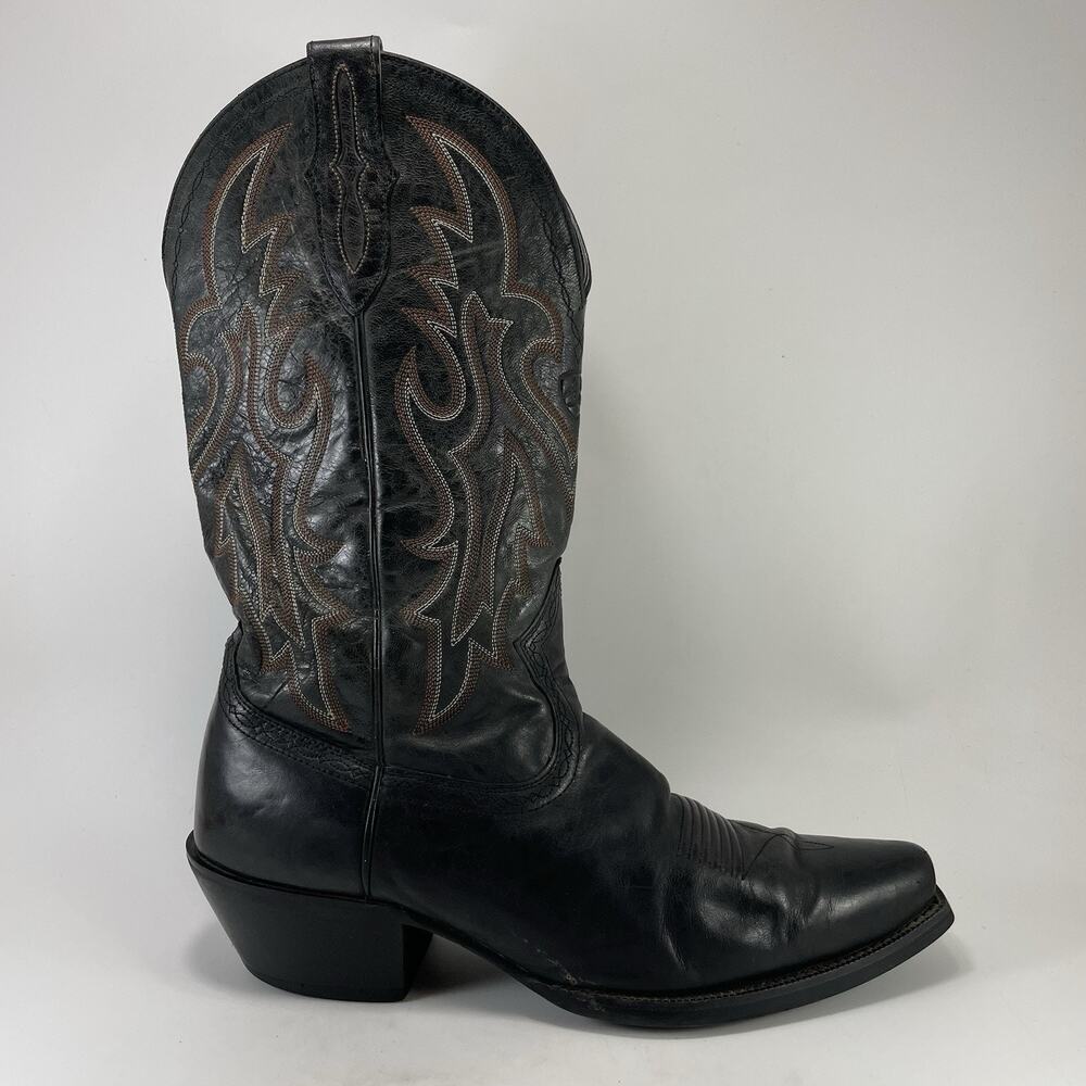 Ariat Heritage Roughstock Mens Size 11 D Black Leather Square Toe Western Boots
